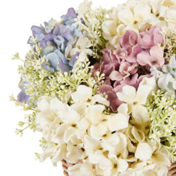 Hydrangea and Gypsophila Floral Basket - Multicolour - thumbnail 3