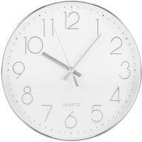 Silver Numbers Wall Clock
