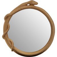 Sabari Black Finish Square Wall Mirror - Gold