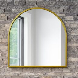 The Arcus Gold Framed Arched Wall Mirror - Gold - thumbnail 2