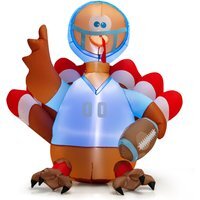 5FT Inflatable Thanksgiving Turkey With LED Lights - Blue