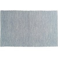 Zigzag Cotton Rug - Blue