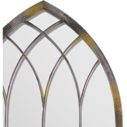 MirrorOutlet Capulet Rustic Arch Garden Wall Mirror 115cm x 50cm - Antique Silver - thumbnail 4