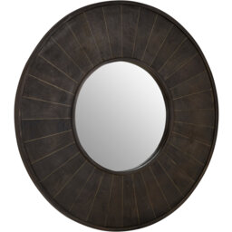 Mazzone Square Framed Wall Mirror - Grey - thumbnail 3