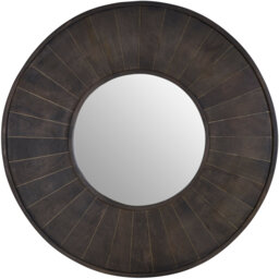 Mazzone Square Framed Wall Mirror - Grey - thumbnail 2