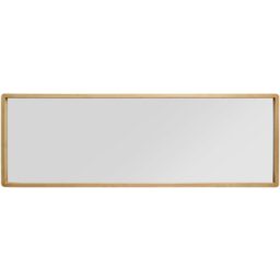 Solid Oak Rounded Corner Cheval Mirror - Brown - thumbnail 4