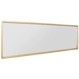 Solid Oak Rounded Corner Cheval Mirror - Brown - thumbnail 5