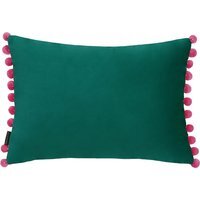 Fiesta Velvet Cushion 35 x 50cm - Teal-Berry / Polyester - thumbnail 1