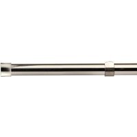 16-19mm Fenton Extendable Eyelet Metal Curtain Pole Set - Satin Silver / 120cm