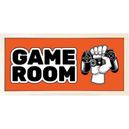 Wall Art Framed Print Kids Game Room - White - thumbnail 3