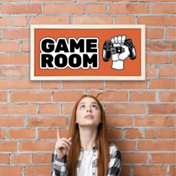 Wall Art Framed Print Kids Game Room - White - thumbnail 2