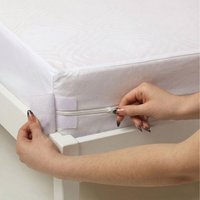 Zipped Mattress Encasement, 10 cm, Cot Bed - White