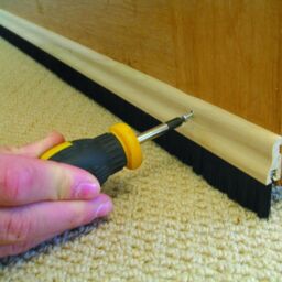 Wood Stormguard Draught Excluder Premium Bottom Door Seal Strip Paintable 914mm - Grey - thumbnail 3