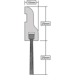 Wood Stormguard Draught Excluder Premium Bottom Door Seal Strip Paintable 914mm - Grey - thumbnail 4