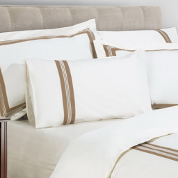 330 Thread Count Luxury Knightsbridge Duvet Cover - White / Single - thumbnail 3