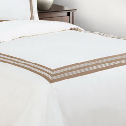 330 Thread Count Luxury Knightsbridge Duvet Cover - White / Single - thumbnail 2