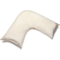 Easycare Percale V-Shaped Orthopaedic Pillowcase - Cream