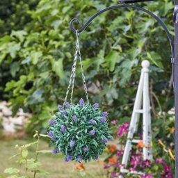 Lavender Artificial Topiary Ball  - Green - thumbnail 2