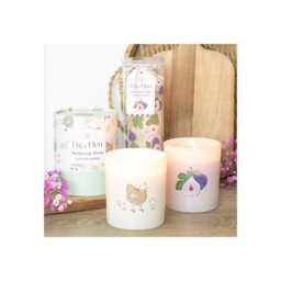 Vanilla Fig Scented Candle Fresh Fruity Relaxing Glow - Purple - thumbnail 2