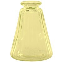 Pyramid Glass Bottle Bud Vase 10cm - Yellow - image 1