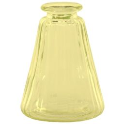 Pyramid Glass Bottle Bud Vase 10cm - Yellow - thumbnail 2