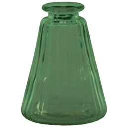 Pyramid Glass Bottle Bud Vase 10cm - Yellow - thumbnail 4