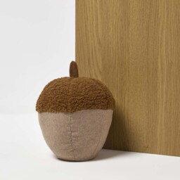 Luxury Fabric Acorn Doorstop Set of 2 - Brown, Grey - thumbnail 2