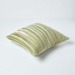 Cotton Chenille Tie Dye Cushion Cover - Green / 60cm - thumbnail 3