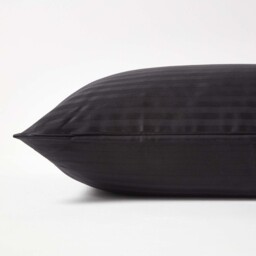 330 Thread Count Egyptian Cotton Housewife Pillowcase - Black / 60cm - thumbnail 3
