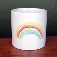 Ceramic Rainbow Planter Plant Pot - Pink