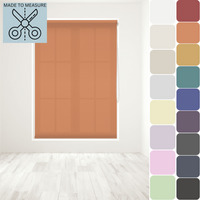 Made to Measure Straight Edge Roller Blind - Burnt Orange / 10 - 210 cm