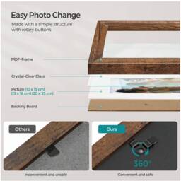 SONGMICS Set of 10 Photo Frame,Picture Frames with 16 Mats - Bronze - thumbnail 5