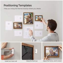 SONGMICS Set of 10 Photo Frame,Picture Frames with 16 Mats - Bronze - thumbnail 3