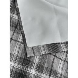 Oban Checked Tartan Room Darkening Ring Top Curtains - Grey, Charcoal, Silver / 229cm - thumbnail 3