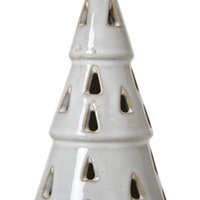 Illuminated Ceramic Cut-Out Tree Decor - White - image 1