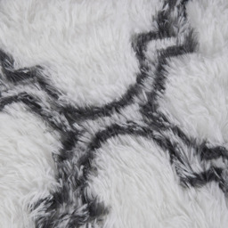 Anti-Skid Shaggy Area Rug Geometric Indoor - Grey and White - thumbnail 5