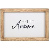 Hello Autumn Wooden Frame Sign For Seasonal Decor - White