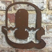Personalised Metal lettering , Personalised Gift , Rusty Carnival Letter Q - rusty
