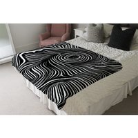 Woodcut Style On The Subject Of Human Soul Blanket - Black - image 1