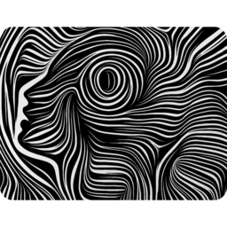 Woodcut Style On The Subject Of Human Soul Blanket - Black - thumbnail 2