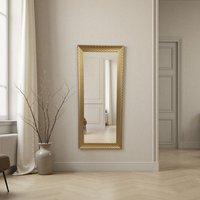 Diamont Tall Framed Bevelled Mirror - Gold