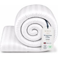 15 Tog Winter Duvet Hotel Quality Microfibre Quilt - White / Double - image 1