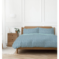 Arri Reversible Duvet Cover and Pillowcase Set - Teal / King
