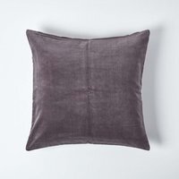 Homescapes Velvet Cushion Cover - Dark Grey / 40cm / 1 - thumbnail 1