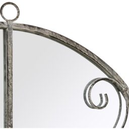 Arcus Concrete Metal Frame Arch Outdoor Garden Wall Mirror 80 x 46cm - Grey - thumbnail 4