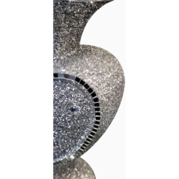Heart Shape Crushed Diamond Vase - Silver - thumbnail 3