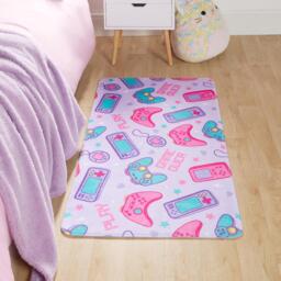 Kids Gaming Soft Washable Anti Slip Floor Mat Rug - Lilac - thumbnail 3
