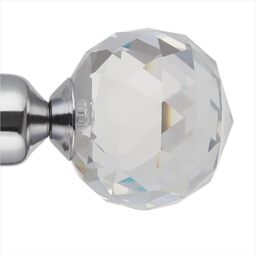 Crystal Extendable Curtain Poles - Chrome / 325cm - thumbnail 5