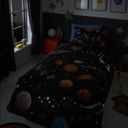 Solar System Kids Bedding Duvet Cover Set - Blue / Double - thumbnail 3