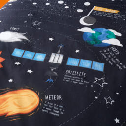 Solar System Kids Bedding Duvet Cover Set - Blue / Double - thumbnail 4